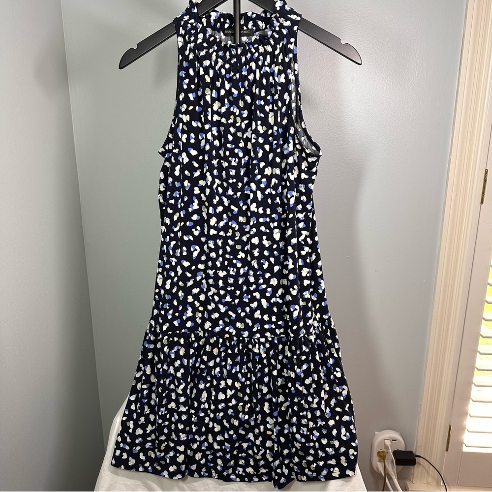 Banana Republic Navy and White‎ Floral Dress